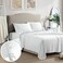 Swift Home UltraSoft Elegant 2inch Ruffled Hem Design on Flat Sheet and Pillowcases Wrinkle Resistant Fade Resistant Deep Pocket Double Brushed 4Piece Microfiber Sheet Set Full White