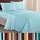 Elegant Comfort Luxurious 1500 Premium Hotel Quality Microfiber Three Line Embroidered Softest 4Piece Bed Sheet Set Wrinkle and Fade Resistant Full Aqua Blue