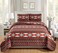 Rugs 4 Less Rustic Southwestern Quilt Stitched Western Bedspread Bedding Set with Tribal Native American Patterns Utah Brown Twin