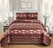 Rugs 4 Less Rustic Southwestern Quilt Stitched Western Bedspread Bedding Set with Tribal Native American Patterns Utah Brown Twin