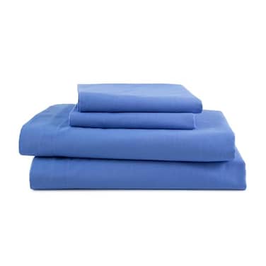Martex 3 Piece Twin Sheets Set Twin Bed Sheets Set Light Weight Soft Breathable Sheets Brushed Cotton Rich Blend SecureFit Wrinkle Resistant Durable Easy Care Bed Sheets Comfy Sheets Blue