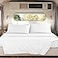 Nestl White Short Queen Sheets for RV Hotel Luxury RV Queen Sheets Set 4 Piece Fitted Bed Sheet Set and Pillowcases Super Soft WrinkleFree and Breathable Camper Bedding
