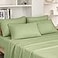 HOMEIDEAS Full Size Bed Sheets 6 Piece Set Sage Green Extra Soft Brushed Microfiber 1800 Bedding Sheets Deep Pocket Wrinkle Fade Free