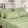 HOMEIDEAS Full Size Bed Sheets 6 Piece Set Sage Green Extra Soft Brushed Microfiber 1800 Bedding Sheets Deep Pocket Wrinkle Fade Free