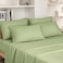 HOMEIDEAS Full Size Bed Sheets 6 Piece Set Sage Green Extra Soft Brushed Microfiber 1800 Bedding Sheets Deep Pocket Wrinkle Fade Free