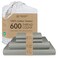 Threadmill 100 Cotton Sheets for King Size Bed 600 Thread Count King Bed Sheets Set with 16 Deep Pocket Damask Stripe Sateen Weave 4Piece Bedding Set with Cooling Effect Moonrock Grey