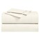 Royal Hotel Bedding Abripedic Crispy Percale Sheets 300ThreadCount 5PC Solid Sheet Set 100 Cotton Up to 18 Inch Deep Pocket SplitKing Ivory