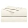 Royal Hotel Bedding Abripedic Crispy Percale Sheets 300ThreadCount 5PC Solid Sheet Set 100 Cotton Up to 18 Inch Deep Pocket SplitKing Ivory