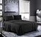 Pure Bedding Bed Sheets Full Sheet Set 4Piece Black Hotel Luxury 1800 Brushed Microfiber Soft and Breathable Deep Pocket Fitted Sheet Flat Sheet Pillow Cases