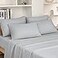 HOMEIDEAS Full Size Bed Sheets 6 Piece Set Light Grey Extra Soft Brushed Microfiber 1800 Bedding Sheets Deep Pocket Wrinkle Fade Free
