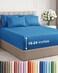 CGK Unlimited Extra Deep King Sheet Set 6 Piece Breathable and Cooling Sheets Hotel Luxury Bedding for Women Men Kids Teens Easy Secure Fit Soft Wrinkle Free Comfy Extra Deep Pockets Denim Blue