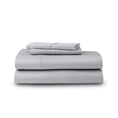 GhostBed Full Cooling Supima Cotton and Tencel Luxury Sheet Set Wrinkle Resistant with Deep Pockets 4 Piece Gray