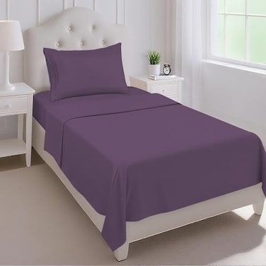 Mejoroom Twin Sheet Set Hotel Collection Twin Sheets Bedding Sheets Pillowcases with Deep Pocket Fitted Sheet Breathable Wrinkle Fade Resistant 3 PiecePurple