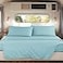 Nestl Light Blue Short Queen Sheets for RV Hotel Luxury RV Queen Sheets Set 4 Piece Fitted Bed Sheet Set and Pillowcases Super Soft WrinkleFree and Breathable Camper Bedding
