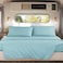 Nestl Light Blue Short Queen Sheets for RV Hotel Luxury RV Queen Sheets Set 4 Piece Fitted Bed Sheet Set and Pillowcases Super Soft WrinkleFree and Breathable Camper Bedding