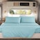 Nestl Light Blue Short Queen Sheets for RV Hotel Luxury RV Queen Sheets Set 4 Piece Fitted Bed Sheet Set and Pillowcases Super Soft WrinkleFree and Breathable Camper Bedding