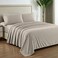 Mayfair Linen 100 Pure Egyptian Cotton Sheet Queen Size Luxury 1000 Series Grandiose Collection Queen Size Sheets 4 PC Taupe 16 Deep Pocket Sateen Weave Soft Cooling Hotel Bed Sheets Set