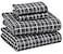 RUVANTI Flannel Sheets Queen Size 100 Cotton Double Brushed Bed Sheets Deep Pockets 16 Inches Queen Sheet Set All Seasons Breathable Extra Soft Warm Cozy 4 Piece Grey Plaid