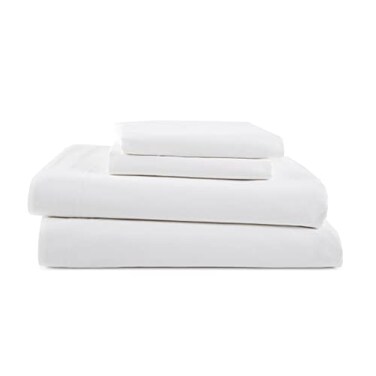 Martex 4 Piece Full Bed Sheets Set Full Bed Sheets Light Weight Soft Breathable Sheets Brushed Cotton Rich Blend SecureFit Wrinkle Resistant Durable Easy Care Bed Sheets Comfy Sheets White