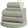 LANE LINEN 100 Organic Cotton Mercerized Queen Sheets Soft Comfy Naturally Cooling Cotton Sheets Queen Size Set Classic Percale Weave Low Pill Fade Resistant Queen Bed Sheets Silver
