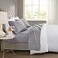 Madison Park 600 TC Cooling Cotton Blend Solid Sheet 16 Inch Deep Pocket All Season Soft BeddingSet Matching Pillow Case Queen Grey 4 Piece