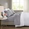 Madison Park 600 TC Cooling Cotton Blend Solid Sheet 16 Inch Deep Pocket All Season Soft BeddingSet Matching Pillow Case Queen Grey 4 Piece