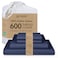 Threadmill 100 Cotton Sheets for King Size Bed 600 Thread Count King Bed Sheets Set with 16 Deep Pocket Sateen Weave 4Piece Bedding Set with Cooling Effect Folkstone Blue