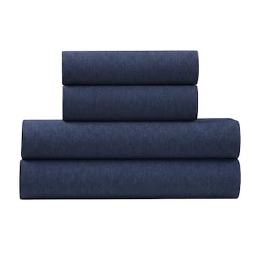 U.S. POLO US POLO ASSN Jersey Knit Sheet Set Cotton Blend TShirt Pajama Feel Deep Pocket WrinkleResistant Cooling Breathable Everyday Comfort Stretch