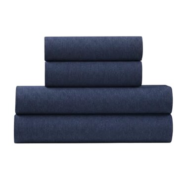 U.S. POLO US POLO ASSN Jersey Knit Sheet Set Cotton Blend TShirt Pajama Feel Deep Pocket WrinkleResistant Cooling Breathable Everyday Comfort Stretch