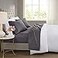 Madison Park 600 TC Cooling Cotton Blend Solid Bed Sheet Set with 16 Inch Deep Pocket Hypoallergenic All Season Soft BeddingSet Matching Pillow Case King Charcoal 4 Piece