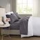 Madison Park 600 TC Cooling Cotton Blend Solid Bed Sheet Set with 16 Inch Deep Pocket Hypoallergenic All Season Soft BeddingSet Matching Pillow Case King Charcoal 4 Piece