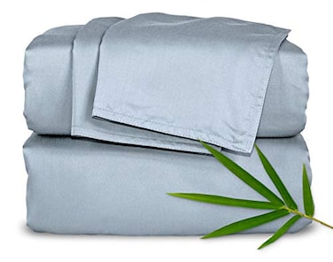 Pure Bamboo Twin Sheets Genuine 100 Organic Viscose Derived from Bamboo Bed Sheet Set Luxuriously Soft Cooling Double Stitching 2 Year Quality Promise Twin Sterling Blue