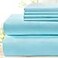 BYSURE 6 Pieces Bed Sheets SetKing Aqua Blue Hotel Luxury Super Soft 1800 Thread Count 100 Microfiber Sheets with Deep Pockets Wrinkle Fade Resistant