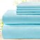 BYSURE 6 Pieces Bed Sheets SetKing Aqua Blue Hotel Luxury Super Soft 1800 Thread Count 100 Microfiber Sheets with Deep Pockets Wrinkle Fade Resistant