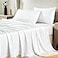 CozyLux Satin Sheets Full Size Sheets Silky Soft Bedding Similar to Silk 4 Piece Sheet Set for Hair and Skin Deep Pocket with AllAround Elastic Home Decor for Bedroom White