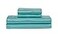 MK Home Mk Collection Soft Silky Satin Solid Color Deep Pocket Sheet Set Aqua Blue Full