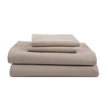 Martex 225 Thread Count 3 Piece Twin Bed Sheets Beige