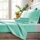 Bamboo Bay 4 Piece Queen Size Sheet Set 100 Viscose Made from Bamboo Breathable Ultra Soft Cooling Bed Sheets for Hot Sleepers Beddings with Deep Pockets Fit 16 Mattress Ocean Wave