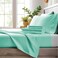 Bamboo Bay 4 Piece Queen Size Sheet Set 100 Viscose Made from Bamboo Breathable Ultra Soft Cooling Bed Sheets for Hot Sleepers Beddings with Deep Pockets Fit 16 Mattress Ocean Wave