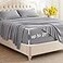 Bedsure Deep Pocket King Sheet Set Fits Mattresses Up to 21 Inches Thick 4 Piece GentleSoft Bed Sheets Moisture Wicking Soft Cooling Bedsheet Pillowcases Easy Secure Fit Light Grey