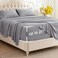 Bedsure Deep Pocket King Sheet Set Fits Mattresses Up to 21 Inches Thick 4 Piece GentleSoft Bed Sheets Moisture Wicking Soft Cooling Bedsheet Pillowcases Easy Secure Fit Light Grey