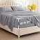 Bedsure Deep Pocket King Sheet Set Fits Mattresses Up to 21 Inches Thick 4 Piece GentleSoft Bed Sheets Moisture Wicking Soft Cooling Bedsheet Pillowcases Easy Secure Fit Light Grey