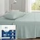 Degrees of Comfort Coolmax Cooling Bed Sheets Twin Size for Hot Sleepers Moisture Wicking Sheet Set for Night Sweats Deep Pocket Ultra Soft Cozy for All Seasons Aqua 3 Pieces