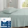 Degrees of Comfort Coolmax Cooling Bed Sheets Twin Size for Hot Sleepers Moisture Wicking Sheet Set for Night Sweats Deep Pocket Ultra Soft Cozy for All Seasons Aqua 3 Pieces