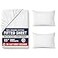 LANE LINEN Fitted Sheet Full Size 100 Organic Cotton 3Piece Set 1 Fitted Sheet 2 Pillowcases Percale Weave Bed Fitted Sheets Breathable Fits Mattress Upto 15 Deep White No Flat Sheet