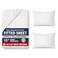 LANE LINEN Fitted Sheet Full Size 100 Organic Cotton 3Piece Set 1 Fitted Sheet 2 Pillowcases Percale Weave Bed Fitted Sheets Breathable Fits Mattress Upto 15 Deep White No Flat Sheet