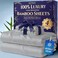 DECOLURE 100 Viscose Derived from Bamboo Sheets Full Size Luxury 4 Pc Naturally Cooling Sheets Ultra Soft Bed Set Deep 17 Pockets Durable Double Stitching Oeko Tex Standard Light Grey