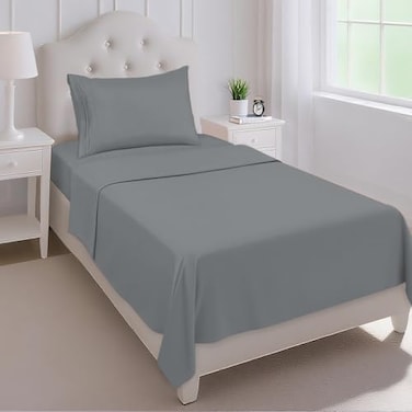 Mejoroom Twin Sheet Set Hotel Collection Twin Sheets Bedding Sheets Pillowcases with Deep Pocket Fitted Sheet Breathable Wrinkle Fade Resistant 3 PieceGray