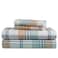 LANE LINEN 100 Cotton Full Flannel Sheets Set Brushed for Extra Softness Lightweight Durable Cotton Flannel Full Sheet Sets Warm Cozy 15 Deep Pocket Plaid Flannel Sheets White Plaid