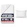 LANE LINEN Twin Fitted Sheets 100 Organic Cotton 2Piece Set 1 Fitted Sheet 1 Pillowcase Percale Weave Bottom Sheet Soft Breathable Fits Mattress Upto 15 Deep White No Flat Sheet